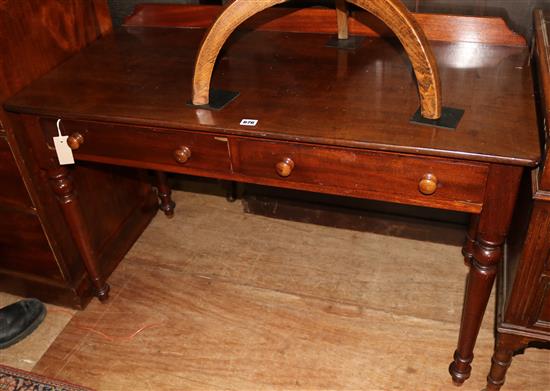 19C oak tripod table & a Victorian mahogany side table